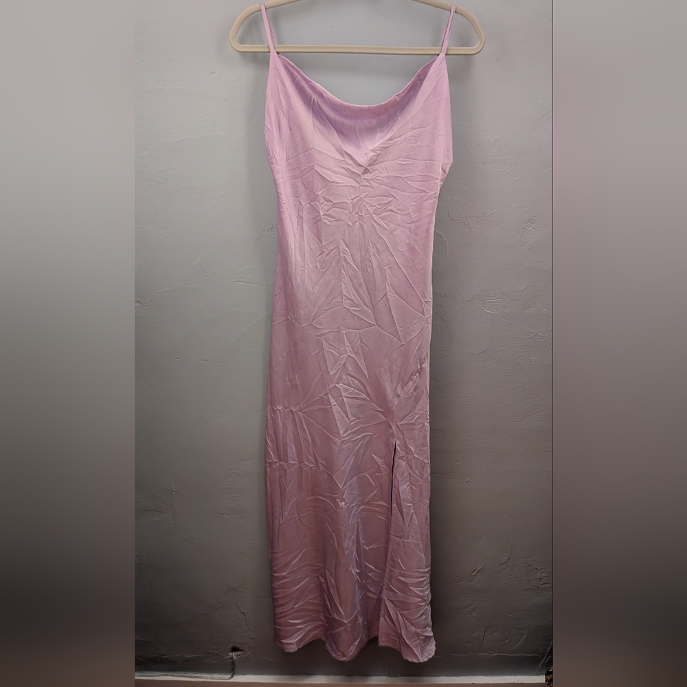 Lavender Satin Slip Dress by Paper Heart